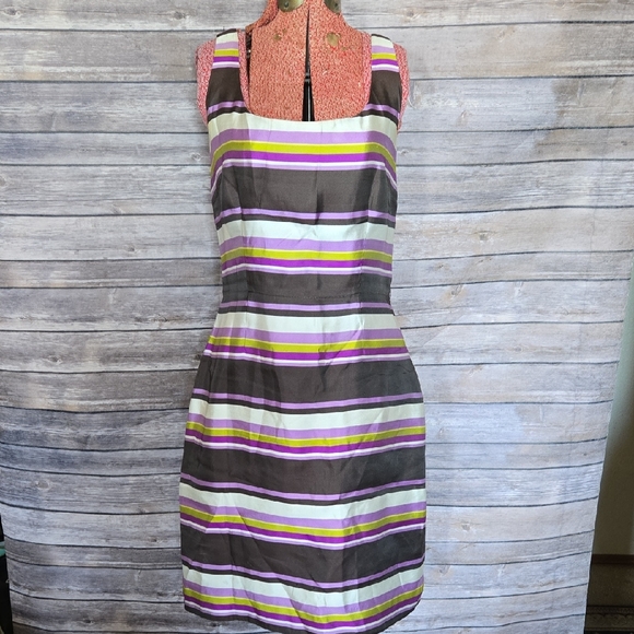 kate spade Dresses & Skirts - Kate Spade Purple and Green Striped Midi Dress
